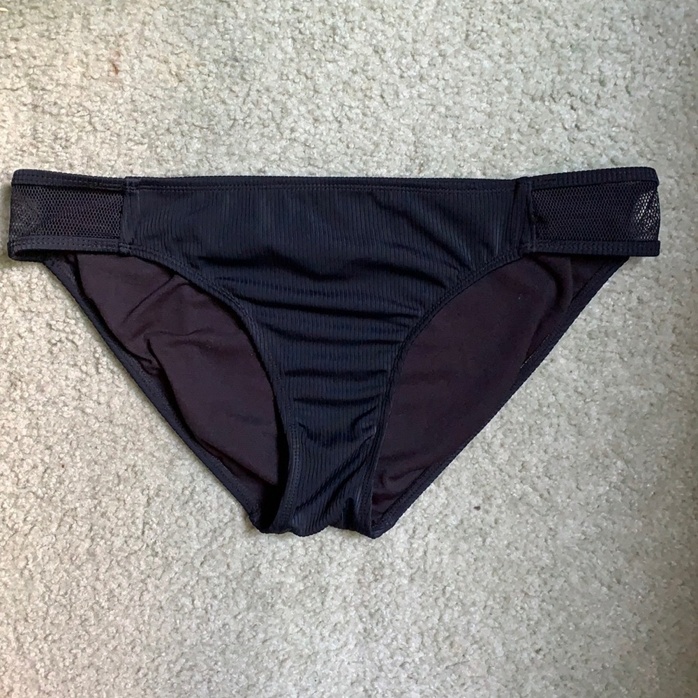 Black Bikini Bottom with Mesh Detail 👙